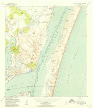 South Bird Island, Texas 1951 (1957) USGS Old Topo Map Reprint 15x15 TX Quad 121810