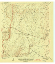 Standart, Texas 1943 () USGS Old Topo Map Reprint 15x15 TX Quad 122386