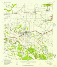 Sugar Land, Texas 1955 (1957) USGS Old Topo Map Reprint 15x15 TX Quad 122469