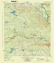 Sycamore Ranch, Texas 1944 () USGS Old Topo Map Reprint 15x15 TX Quad 122510