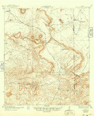 Tascotal Mesa, Texas 1944 (1949) USGS Old Topo Map Reprint 15x15 TX Quad 121825