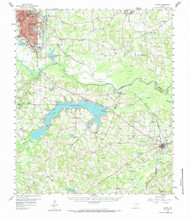 Tatum, Texas 1958 (1984) USGS Old Topo Map Reprint 15x15 TX Quad 121826