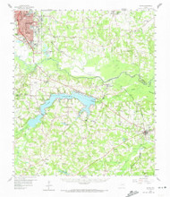 Tatum, Texas 1958 (1974) USGS Old Topo Map Reprint 15x15 TX Quad 121827
