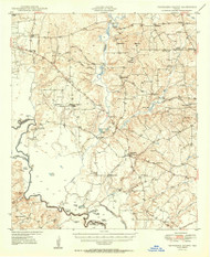 Tennessee Colony, Texas 1950 () USGS Old Topo Map Reprint 15x15 TX Quad 121835