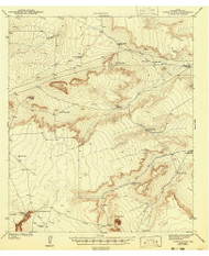 Tepee Butte, Texas 1943 () USGS Old Topo Map Reprint 15x15 TX Quad 121837