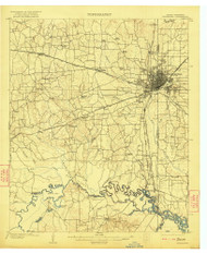 Texarkana, Texas 1909 (1922) USGS Old Topo Map Reprint 15x15 TX Quad 137528