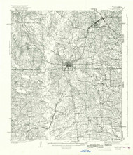 Troup, Texas 1943 (1968) USGS Old Topo Map Reprint 15x15 TX Quad 116723