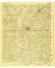 Troup, Texas 1943 () USGS Old Topo Map Reprint 15x15 TX Quad 116724