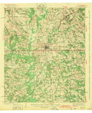 Troup, Texas 1943 () USGS Old Topo Map Reprint 15x15 TX Quad 116725