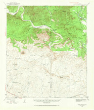 Turkey Mountain, Texas 1938 (1968) USGS Old Topo Map Reprint 15x15 TX Quad 116752