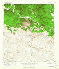 Turkey Mountain, Texas 1938 (1964) USGS Old Topo Map Reprint 15x15 TX Quad 116754