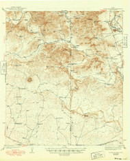 Turkey Mountain, Texas 1943 (1949) USGS Old Topo Map Reprint 15x15 TX Quad 116757