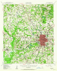 Tyler, Texas 1948 (1964) USGS Old Topo Map Reprint 15x15 TX Quad 116805