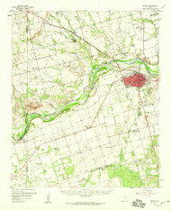 Vernon, Texas 1958 (1959) USGS Old Topo Map Reprint 15x15 TX Quad 116896