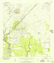 Vidaurri, Texas 1954 (1956) USGS Old Topo Map Reprint 15x15 TX Quad 116908