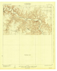 Teacup Mountain, Texas 1932 () USGS Old Topo Map Reprint 15x15 TX Quad 137565