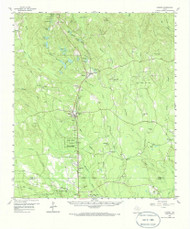 Warren, Texas 1958 (1986) USGS Old Topo Map Reprint 15x15 TX Quad 123586