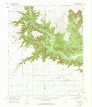 Wayside, Texas 1960 (1975) USGS Old Topo Map Reprint 15x15 TX Quad 117005