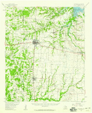 Whitesboro, Texas 1958 (1959) USGS Old Topo Map Reprint 15x15 TX Quad 117154