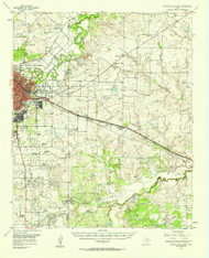 Wichita Falls East, Texas 1957 (1958) USGS Old Topo Map Reprint 15x15 TX Quad 117110