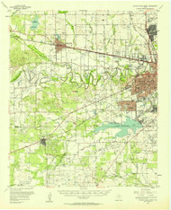 Wichita Falls West, Texas 1957 (1958) USGS Old Topo Map Reprint 15x15 TX Quad 117114