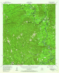 Wiergate, Texas 1954 (1962) USGS Old Topo Map Reprint 15x15 TX Quad 117178