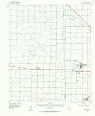 Wolfforth, Texas 1957 (1958) USGS Old Topo Map Reprint 15x15 TX Quad 117260