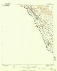 Ysleta, Texas 1939 (1958) USGS Old Topo Map Reprint 15x15 TX Quad 117325