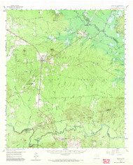 Zavalla, Texas 1958 (1972) USGS Old Topo Map Reprint 15x15 TX Quad 117340