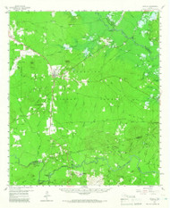 Zavalla, Texas 1958 (1966) USGS Old Topo Map Reprint 15x15 TX Quad 117342