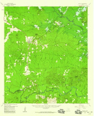 Zavalla, Texas 1958 (1959) USGS Old Topo Map Reprint 15x15 TX Quad 117343