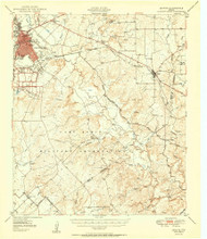 Zephyr, Texas 1950 () USGS Old Topo Map Reprint 15x15 TX Quad 117346