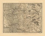 Poland 1608 Ortelius - Old Map Reprint