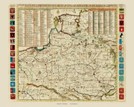 Poland 1712 Chatelain - Old Map Reprint