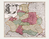 Poland 1712 Homann - Old Map Reprint
