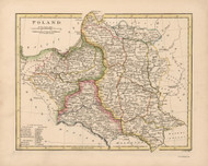 Poland 1808 Wilkinson - Old Map Reprint