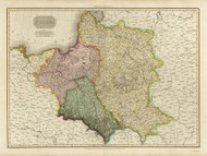 Poland 1814 Neele - Old Map Reprint