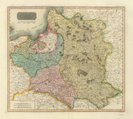 Poland 1817 Menzies - Old Map Reprint