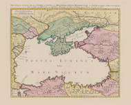 Black Sea - Ukraine 1737  - Old Map Reprint | Fundraiser for Ukraine