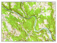 Lake Lillinoah & Housatonic River - Before the Lake 1953 - Custom USGS Old Topo Map - Connecticut