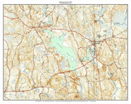 Pachaug Pond 1953 - Custom USGS Old Topo Map - Connecticut