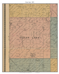 Clear Lake, South Dakota 1893 Old Town Map Custom Print - Minnehaha Co.