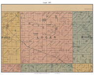 Logan, South Dakota 1893 Old Town Map Custom Print - Minnehaha Co.