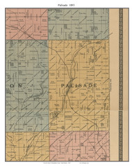 Palisade, South Dakota 1893 Old Town Map Custom Print - Minnehaha Co.