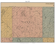 Taopi, South Dakota 1893 Old Town Map Custom Print - Minnehaha Co.