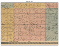 Wall Lake, South Dakota 1893 Old Town Map Custom Print - Minnehaha Co.
