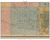 Wayne, South Dakota 1893 Old Town Map Custom Print - Minnehaha Co.