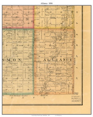 Alliance, South Dakota 1896 Old Town Map Custom Print - Moody Co.