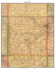 Egan, South Dakota 1896 Old Town Map Custom Print - Moody Co.