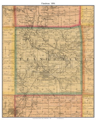 Flandreau, South Dakota 1896 Old Town Map Custom Print - Moody Co.